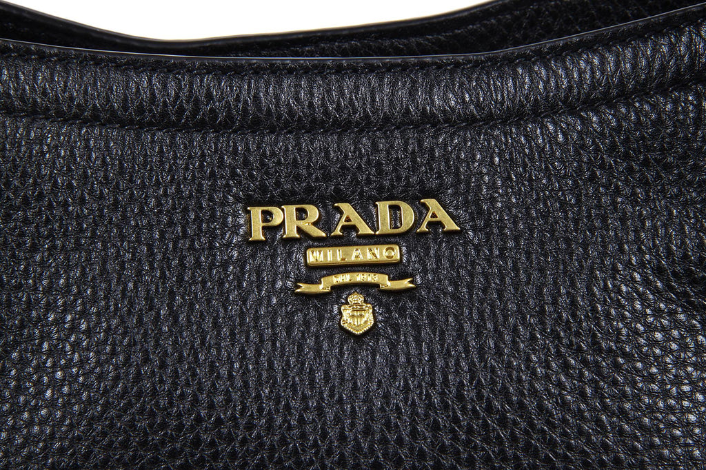 Borsa tote hobo Prada BN2534 Nero Vitello Daino