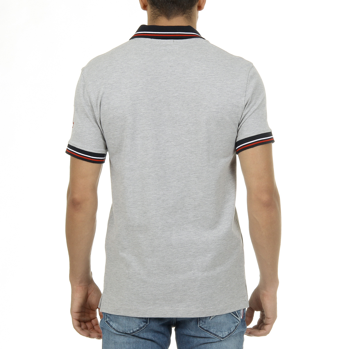 Polo da uomo Ufford & Suffolk Polo Club a maniche corte, grigia, NOTTE