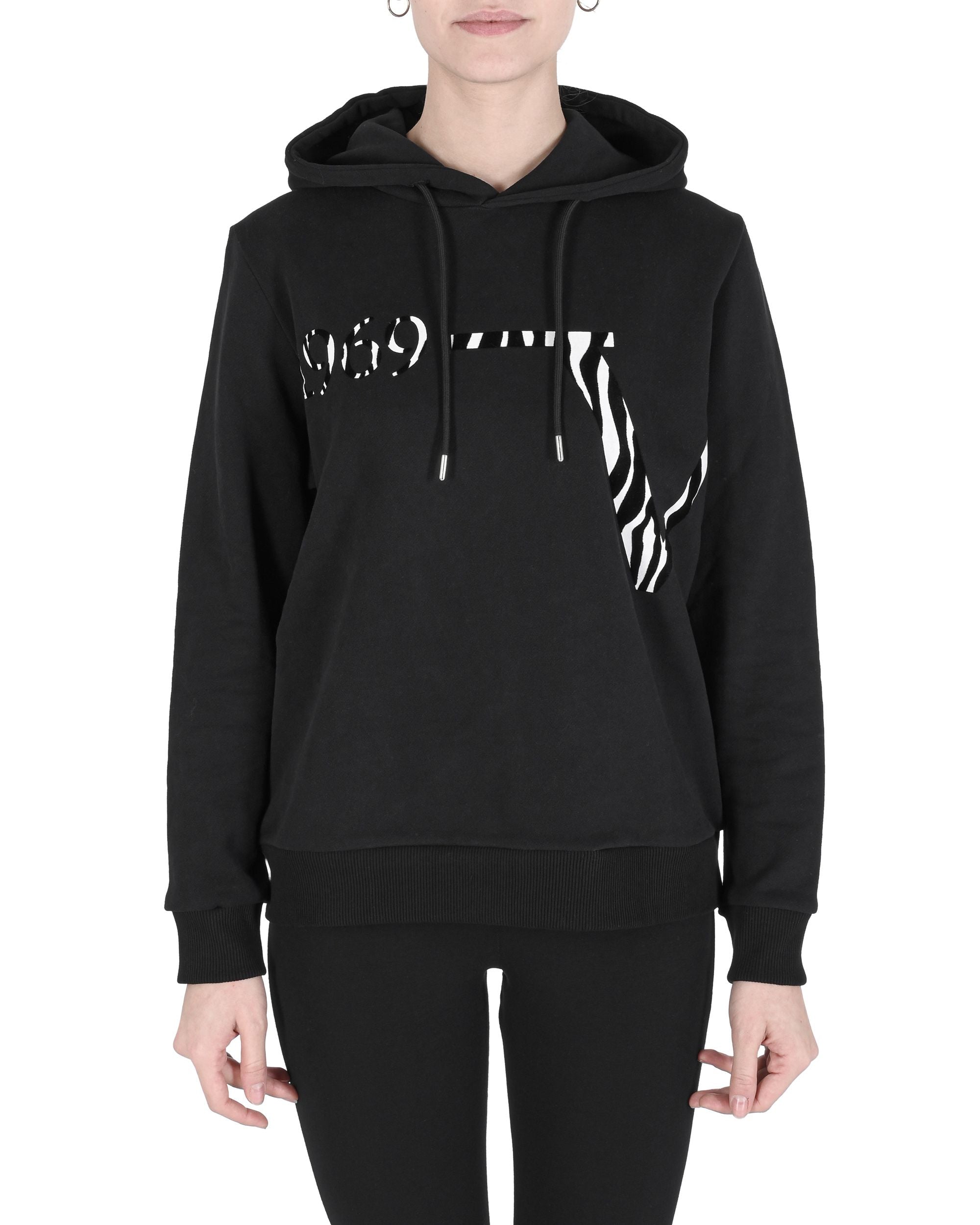 19V69 Italia Felpa con cappuccio da donna ZEBIE BLACK