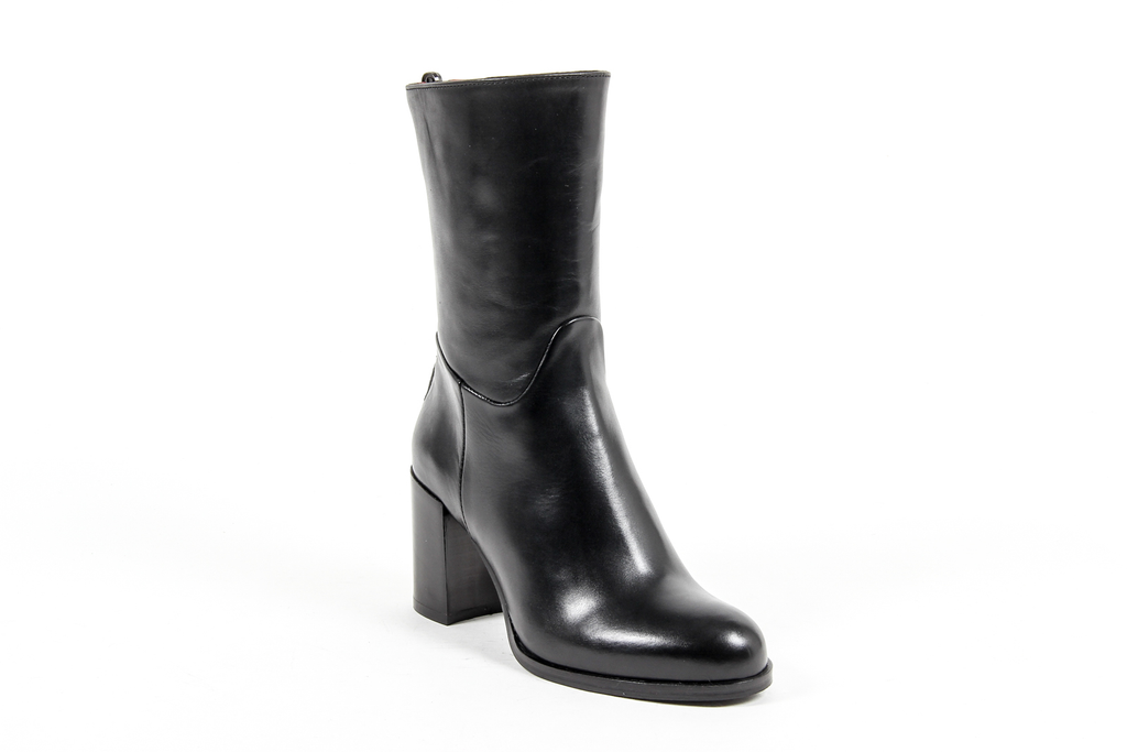 V 1969 Italia Stivaletto corto da donna nero CASE
