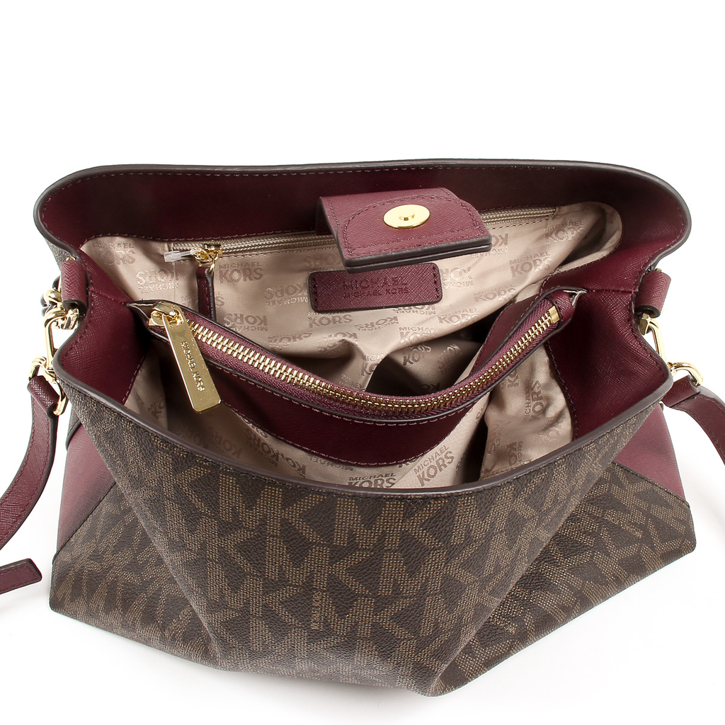 Borsa a mano da donna Michael Kors PORTIA 35F7GPAS3B BRN PLUM