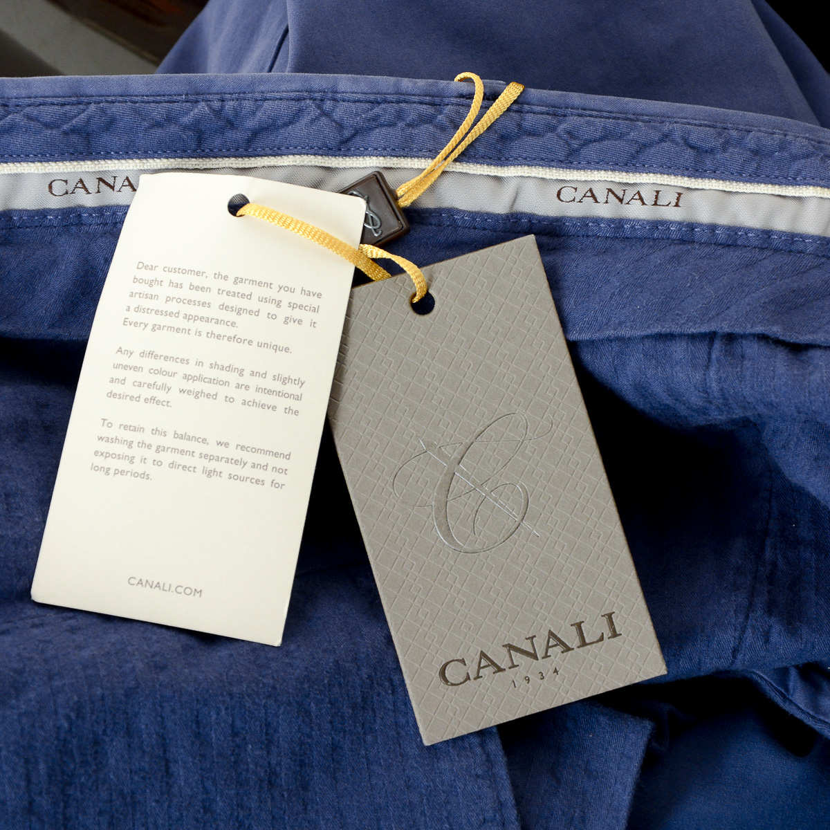 Pantaloni uomo Canali blu