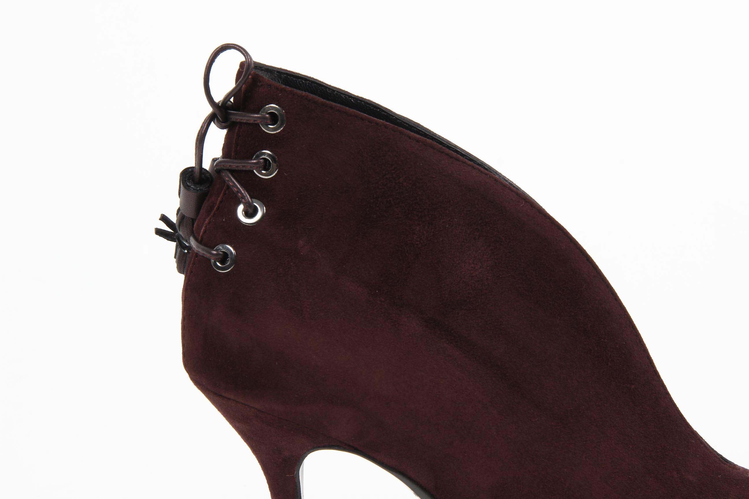 Stivaletto Donna V 1969 Italia G078 CAMOSCIO BORDO' 23