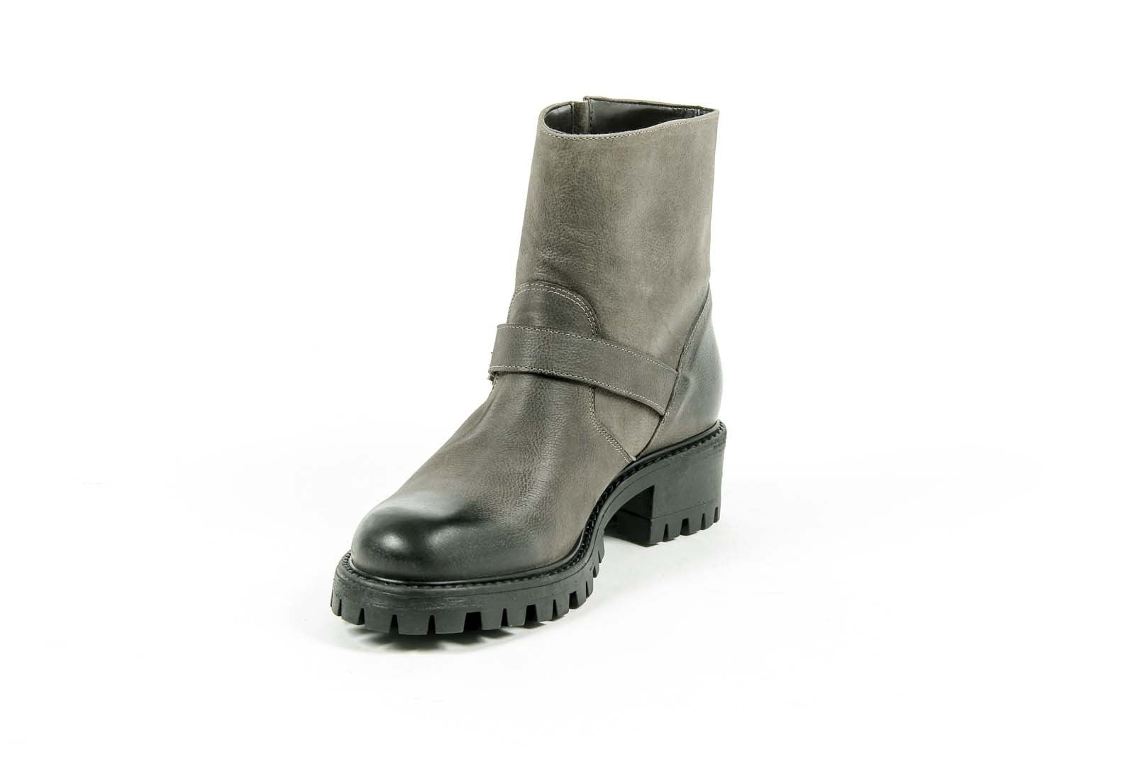 Stivale corto da donna V 1969 Italia B1441 NABUK VERDE MILITARE