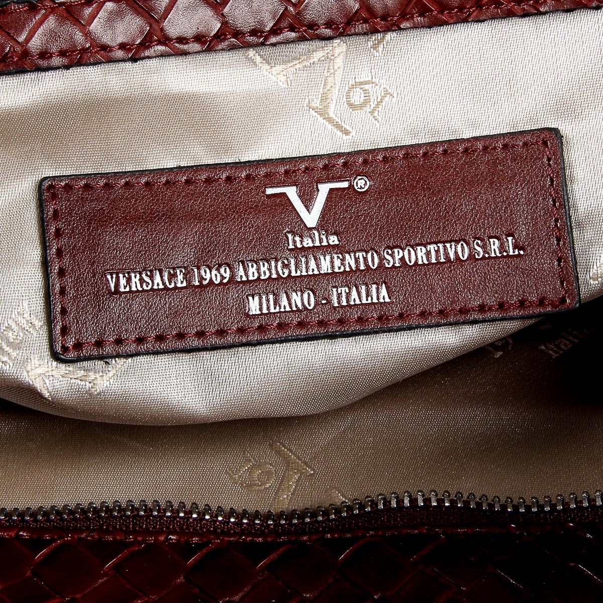 V 1969 Italia Borsa da uomo rosso scuro JEFF
