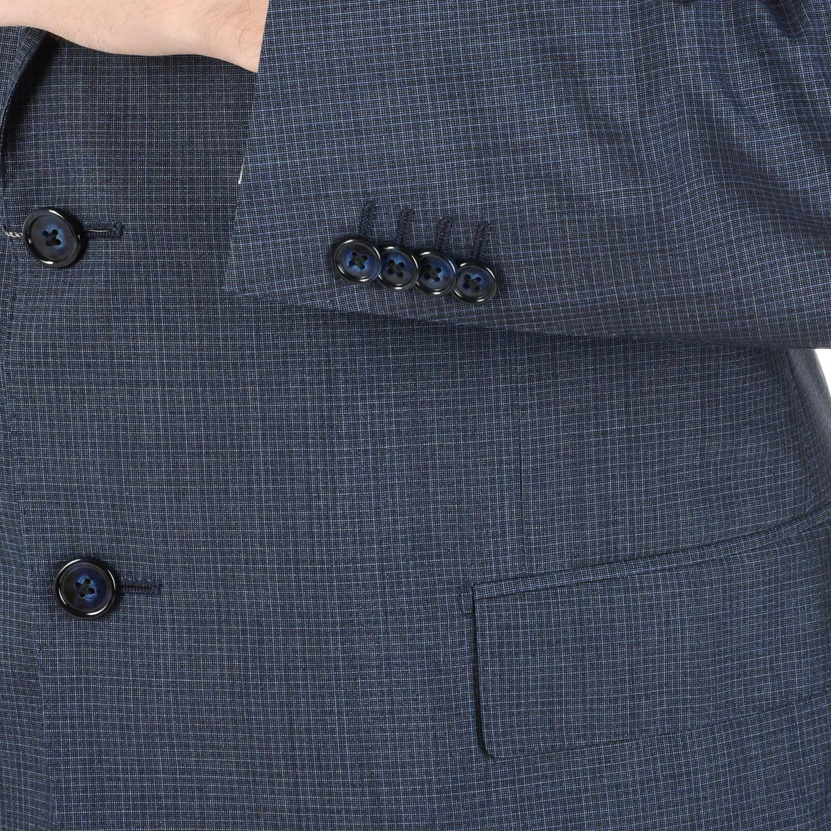 Abito da uomo Corneliani maniche lunghe blu scuro Super 130's