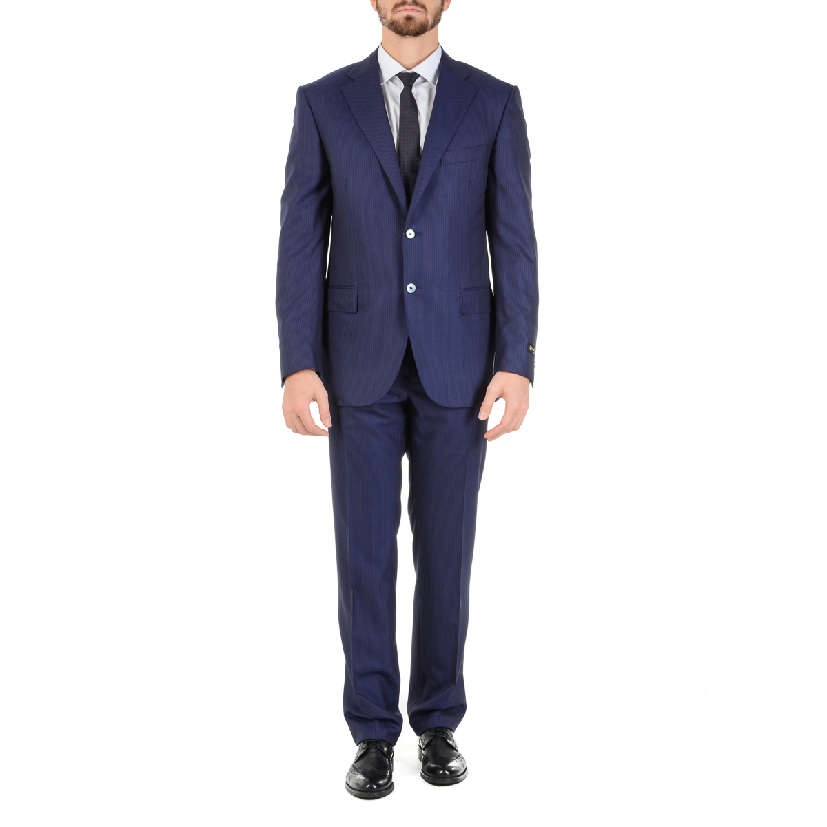 Abito da uomo Corneliani maniche lunghe blu Super 160's