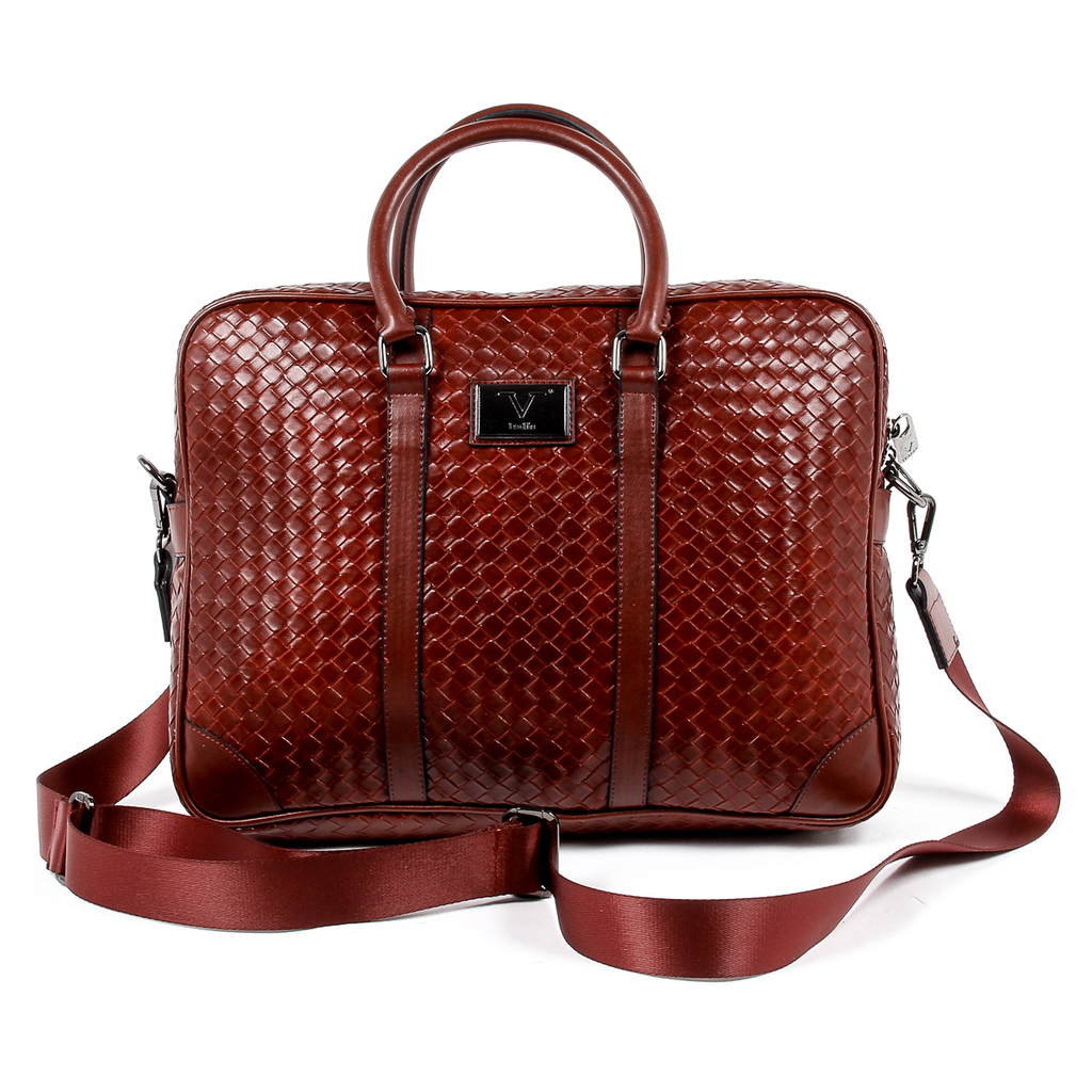 V 1969 Italia Borsa da uomo rosso scuro EVAN