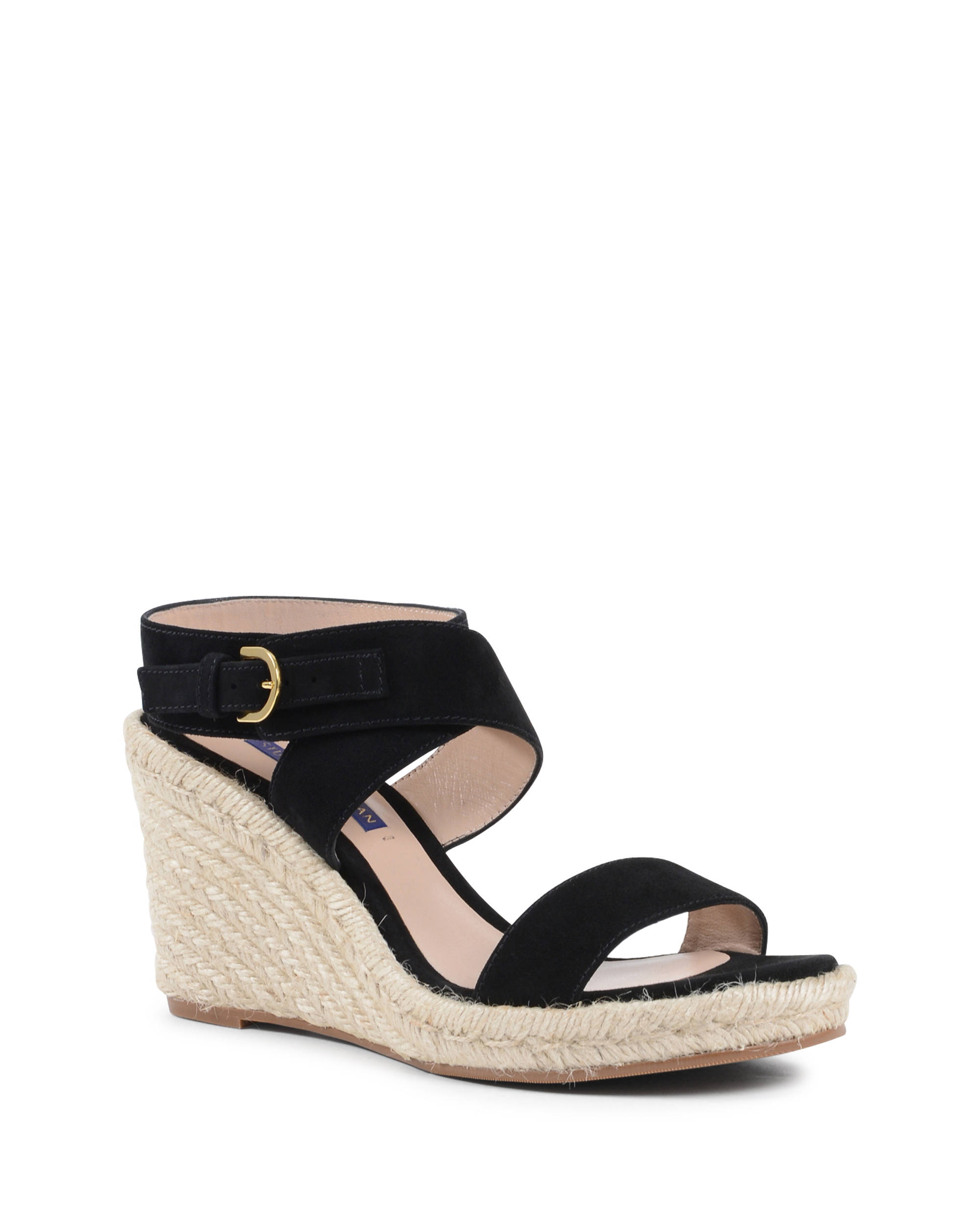 Sandalo con zeppa da donna Stuart Weitzman nero LEXIA