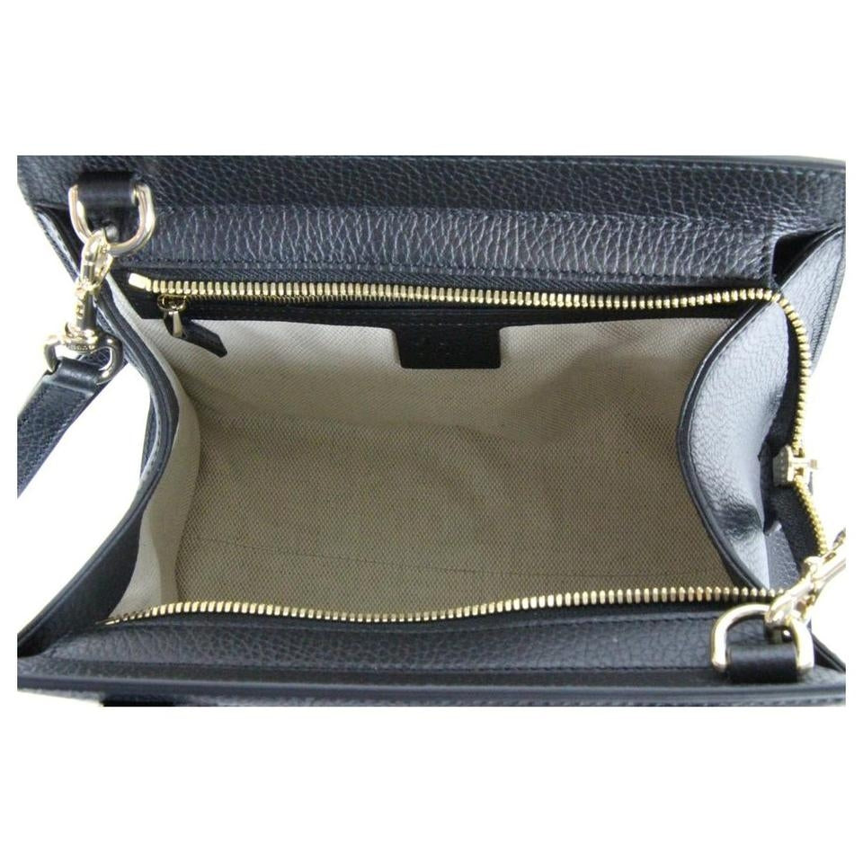 Borsa tote Gucci Soho in pelle nera