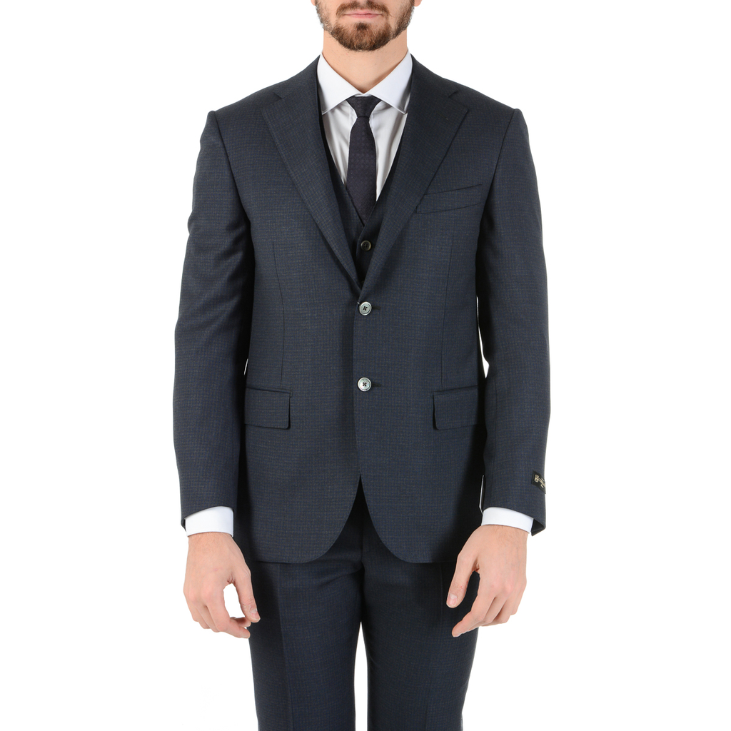 Abito da uomo Corneliani a maniche lunghe grigio scuro Super 110's