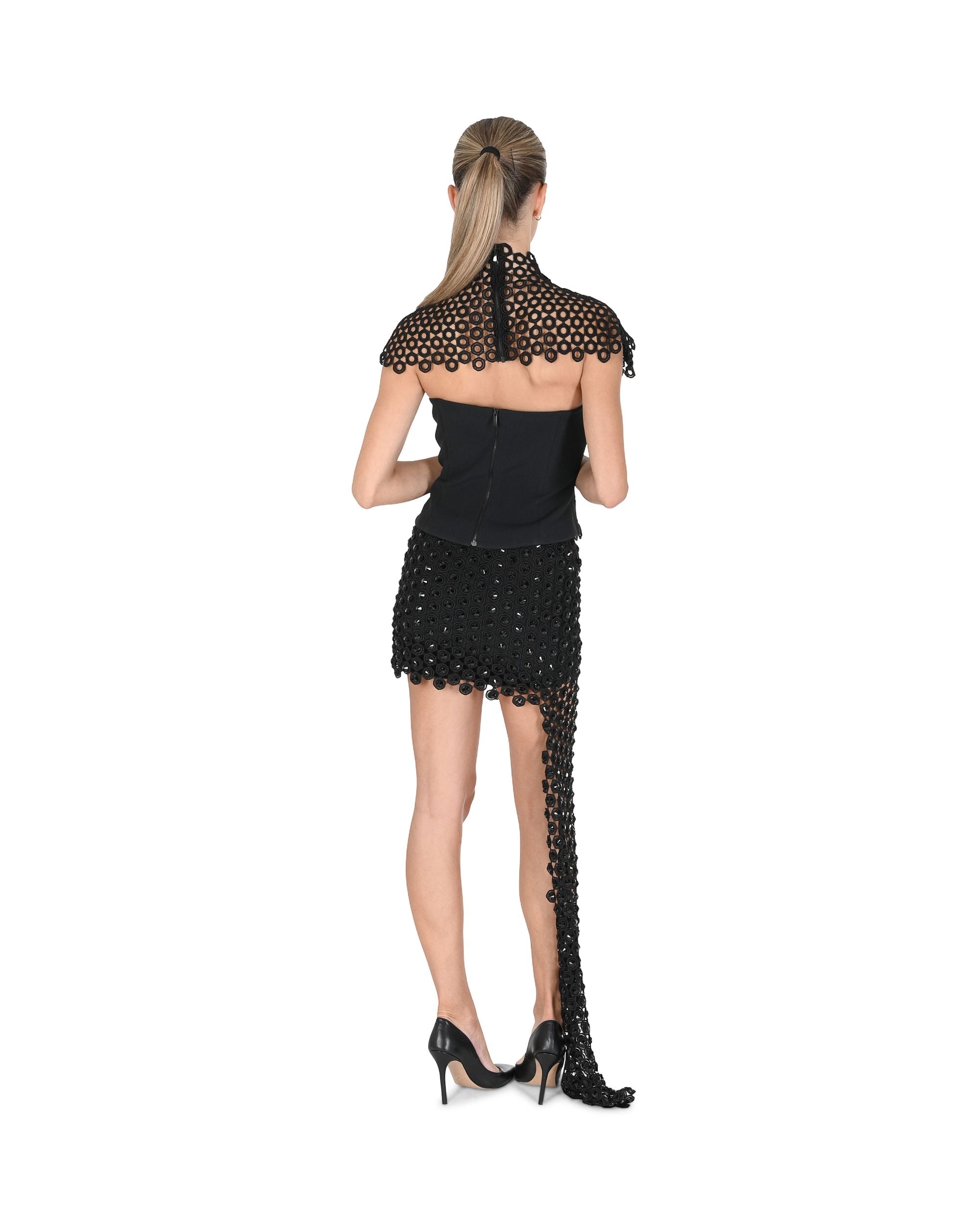 Gonna da donna David Koma AW24DK14S NERO 801