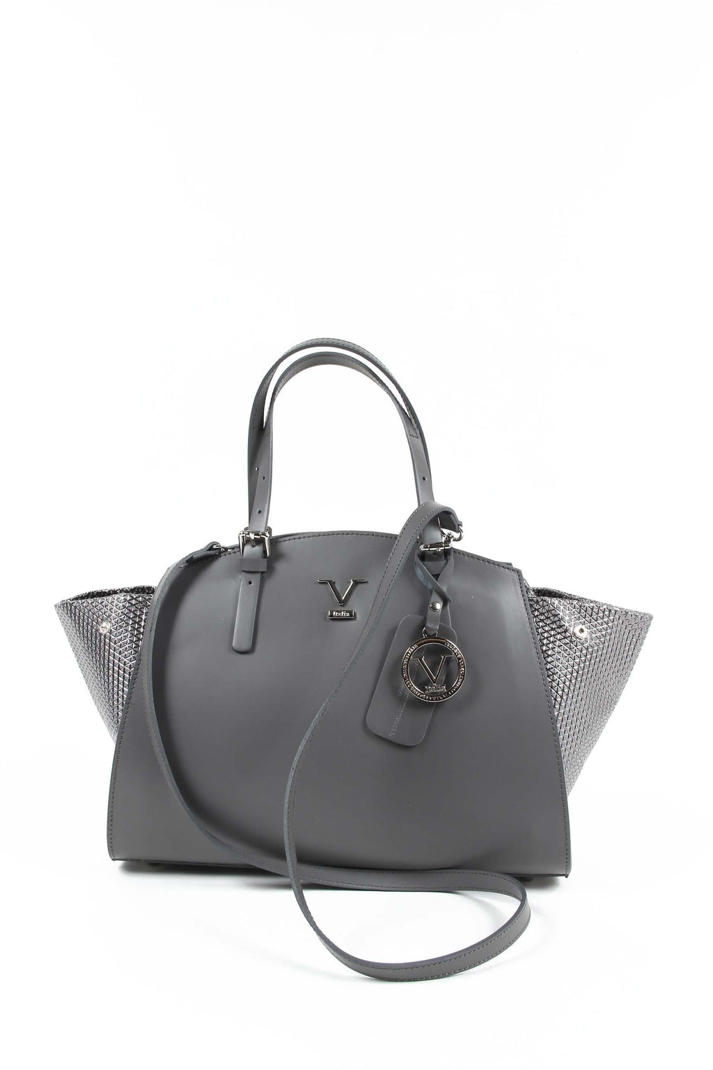 Borsa da donna V 1969 Italia V016-S RUGA STAMPATO GRIGIO