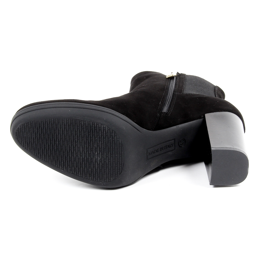 V 1969 Italia Stivaletto con tacco da donna nero MADELYN