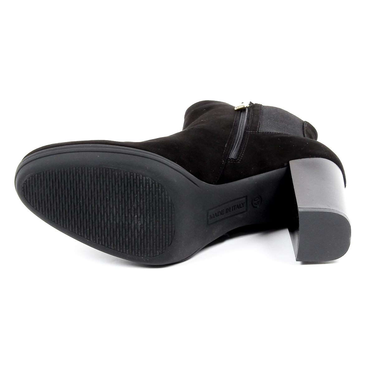 V 1969 Italia Stivaletto con tacco da donna nero MADELYN