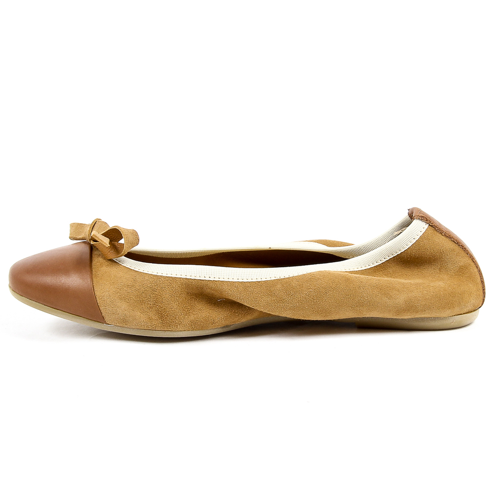V 1969 Italia Womens Soft Ballerina Brown PAMELA
