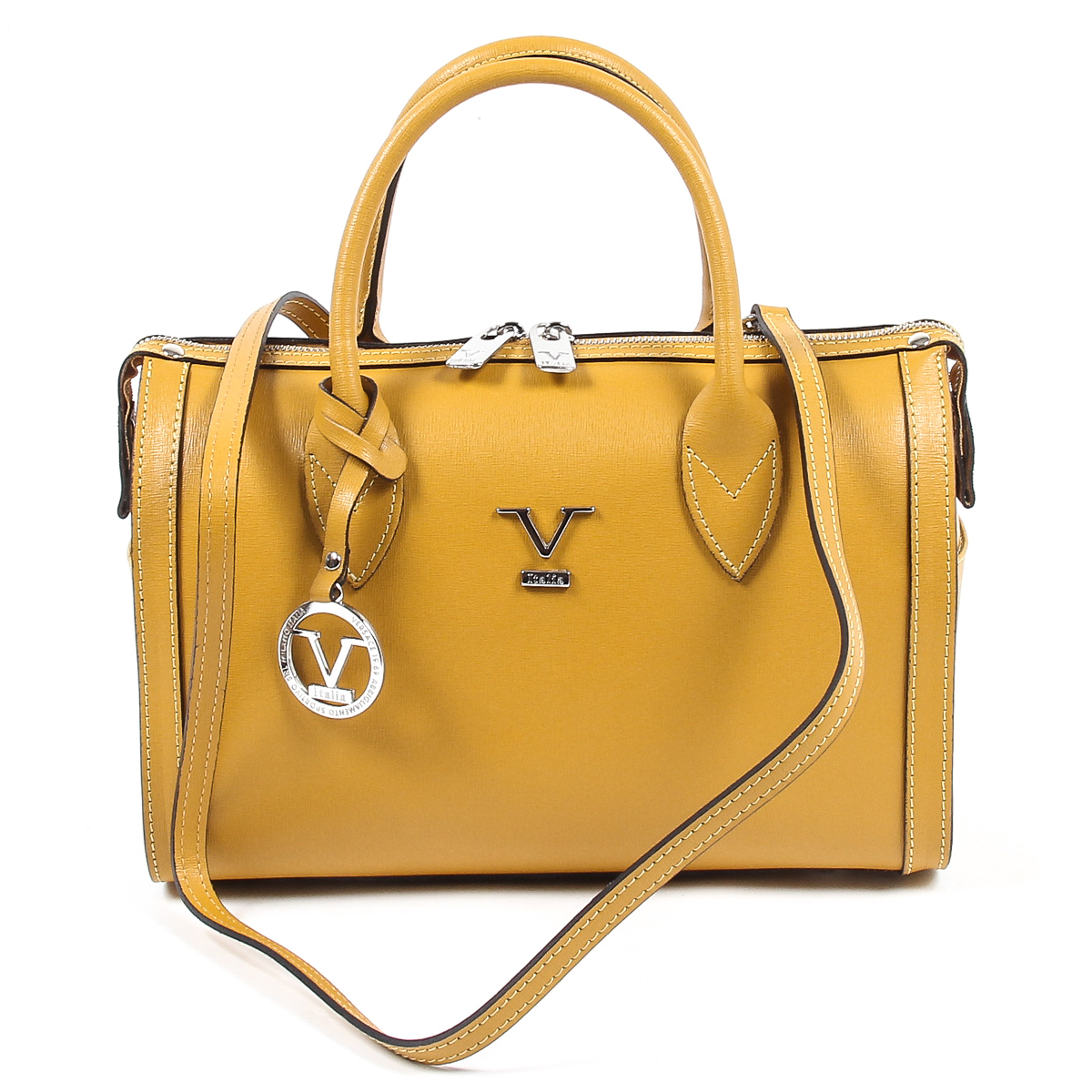 V 1969 Italia Borsa da donna V014-S SAFFIANO SENAPE V2
