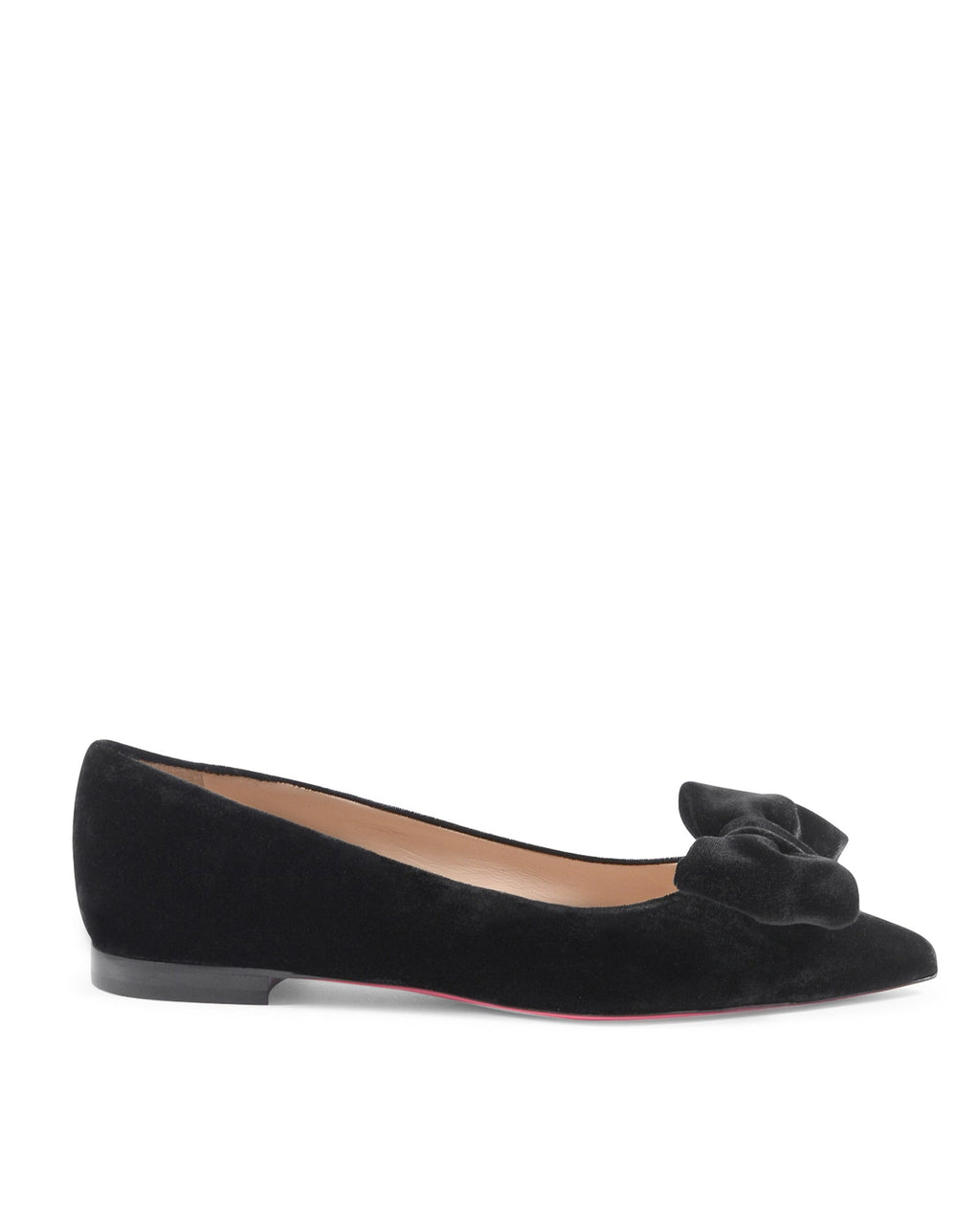Ballerina in velluto con fiocco per bambini - Nero