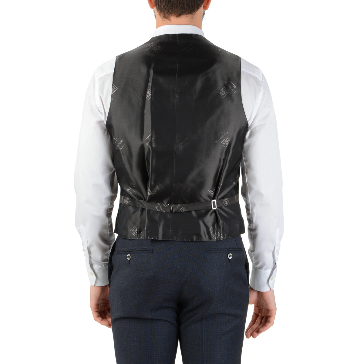 Abito da uomo Corneliani a maniche lunghe grigio scuro Super 110's