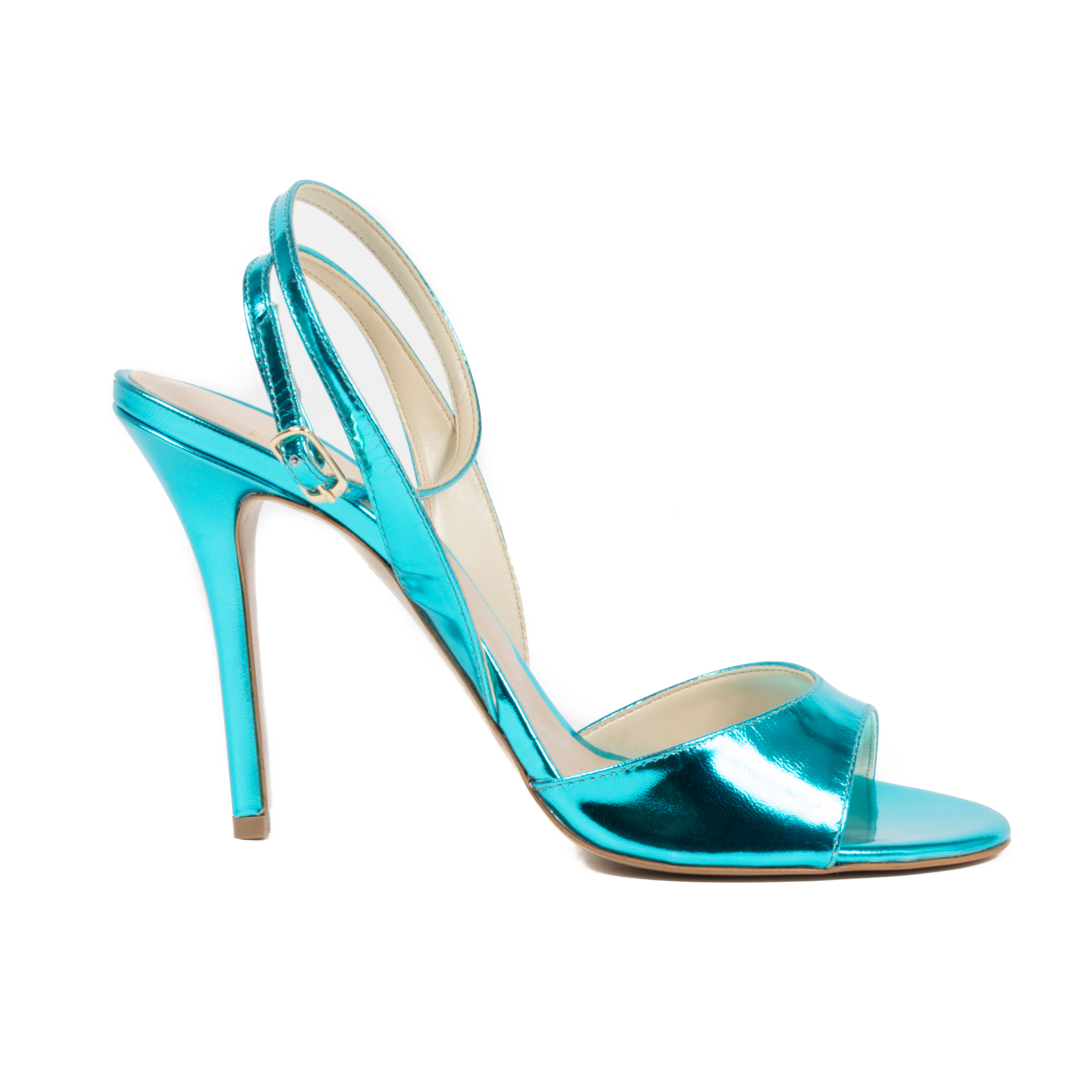 Sandalo Donna V1969 Italia con cinturino alla caviglia Azzurro 302 SPECCHIO AZZURRO