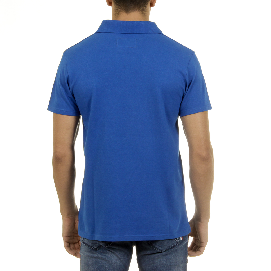 Andrew Charles Polo da uomo a maniche corte blu SEFU
