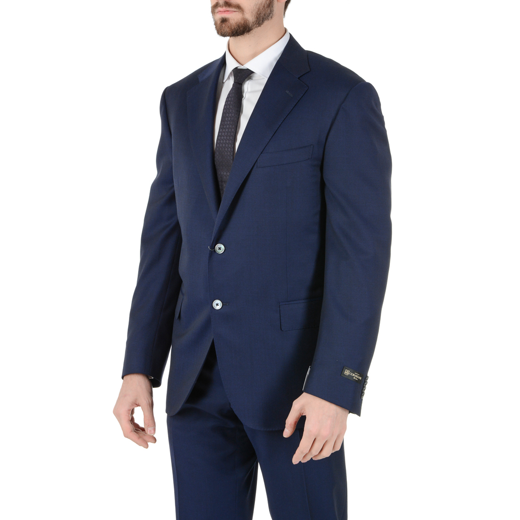 Abito da uomo Corneliani maniche lunghe blu Super 110's