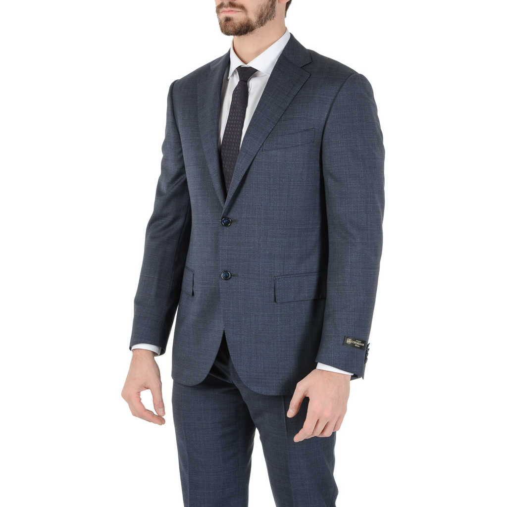 Abito da uomo Corneliani maniche lunghe blu scuro Super 130's
