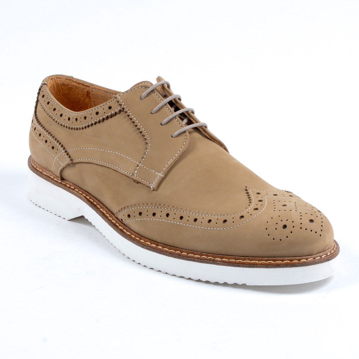 V 1969 Italia Scarpe Oxford Brogue da uomo Taupe PEDRO