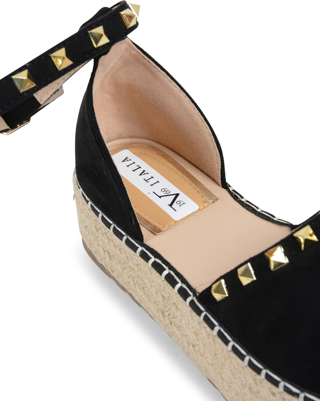 19V69 Italia Sandalo con plateau e espadrillas da donna nero V29 NERO