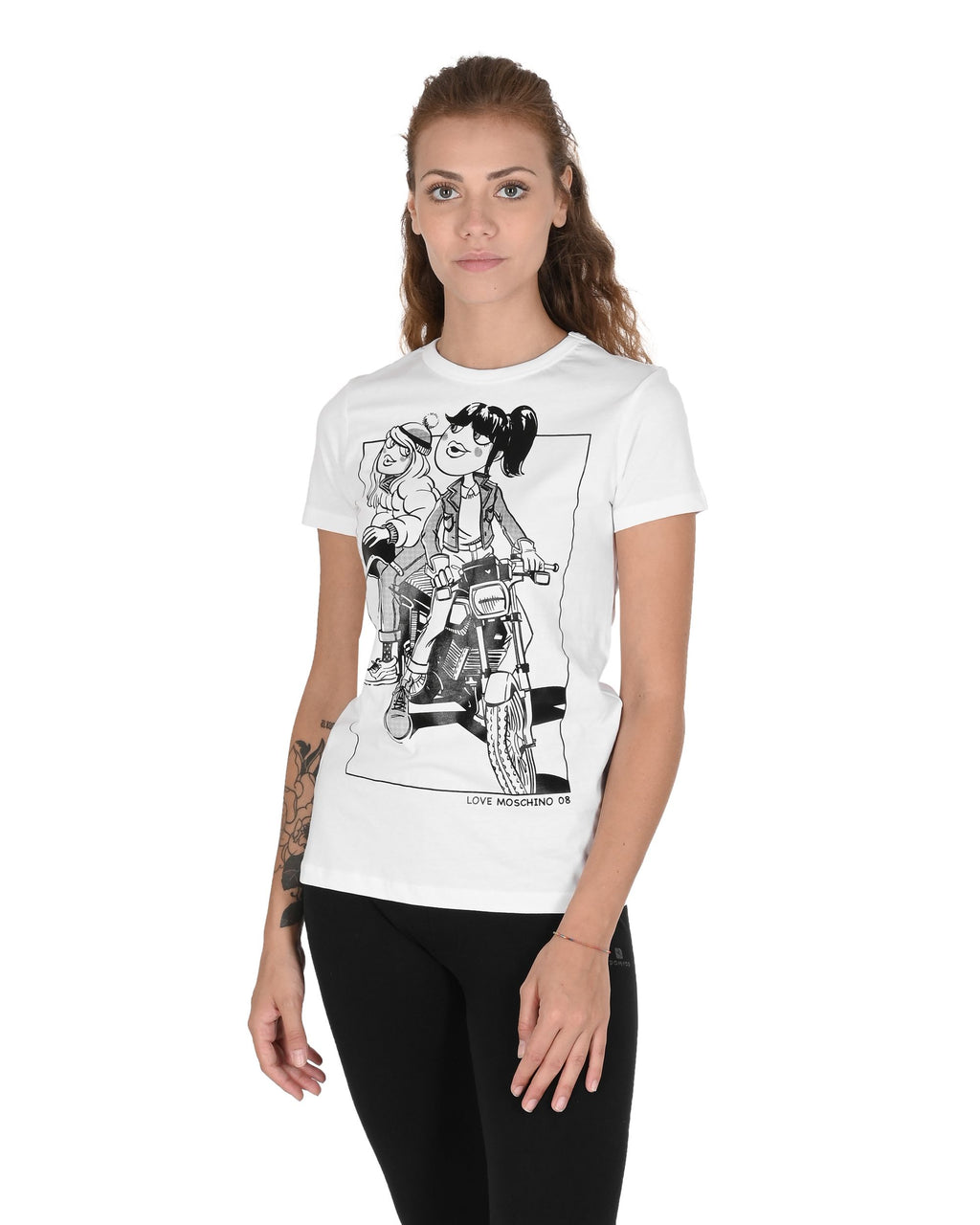 T-shirt da donna Love Moschino W 4 F73 1V M 3876 A00 BIANCO OTTICO