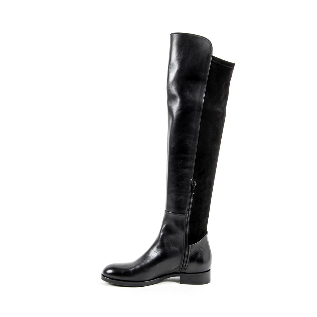 Stivale alto da donna V 1969 Italia B2421 SENZA F VITELLO NERO