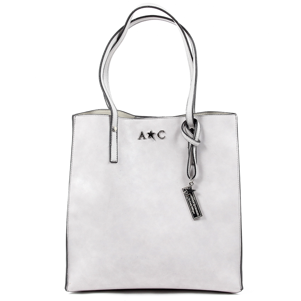 Borsa a mano da donna Andrew Charles grigio chiaro SERINA