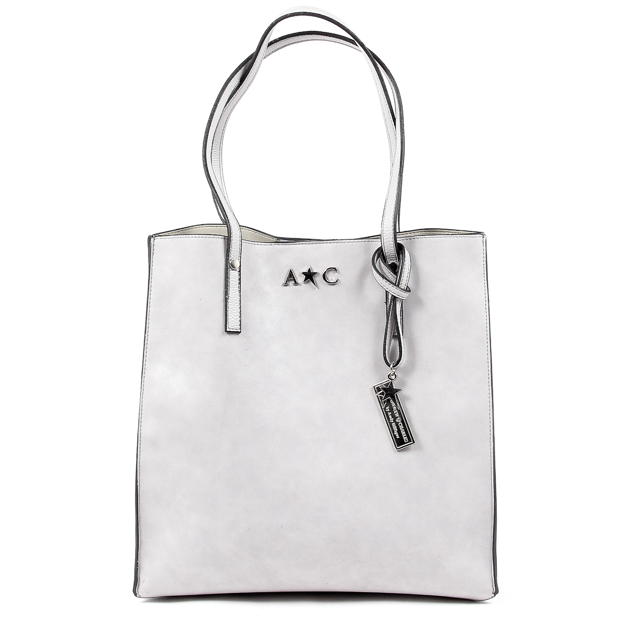 Borsa a mano da donna Andrew Charles grigio chiaro SERINA