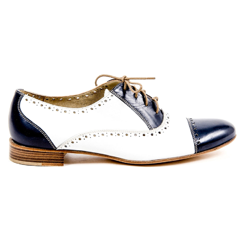 Kiton Brogue Donna D35803 VINAP BLEU PRESTIGE BIANCO