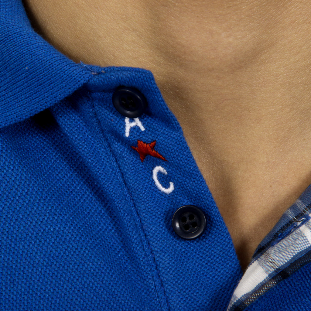 Andrew Charles Polo da uomo a maniche corte blu SEMELO