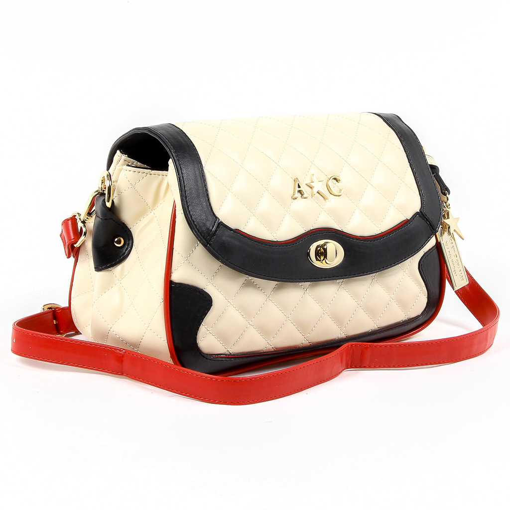 Borsa a mano da donna Andrew Charles Beige DOMINIQUE