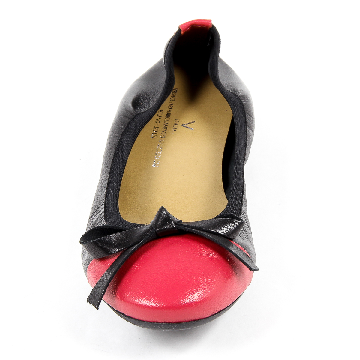 V 1969 Italia Womens Soft Ballerina Black PAMELA