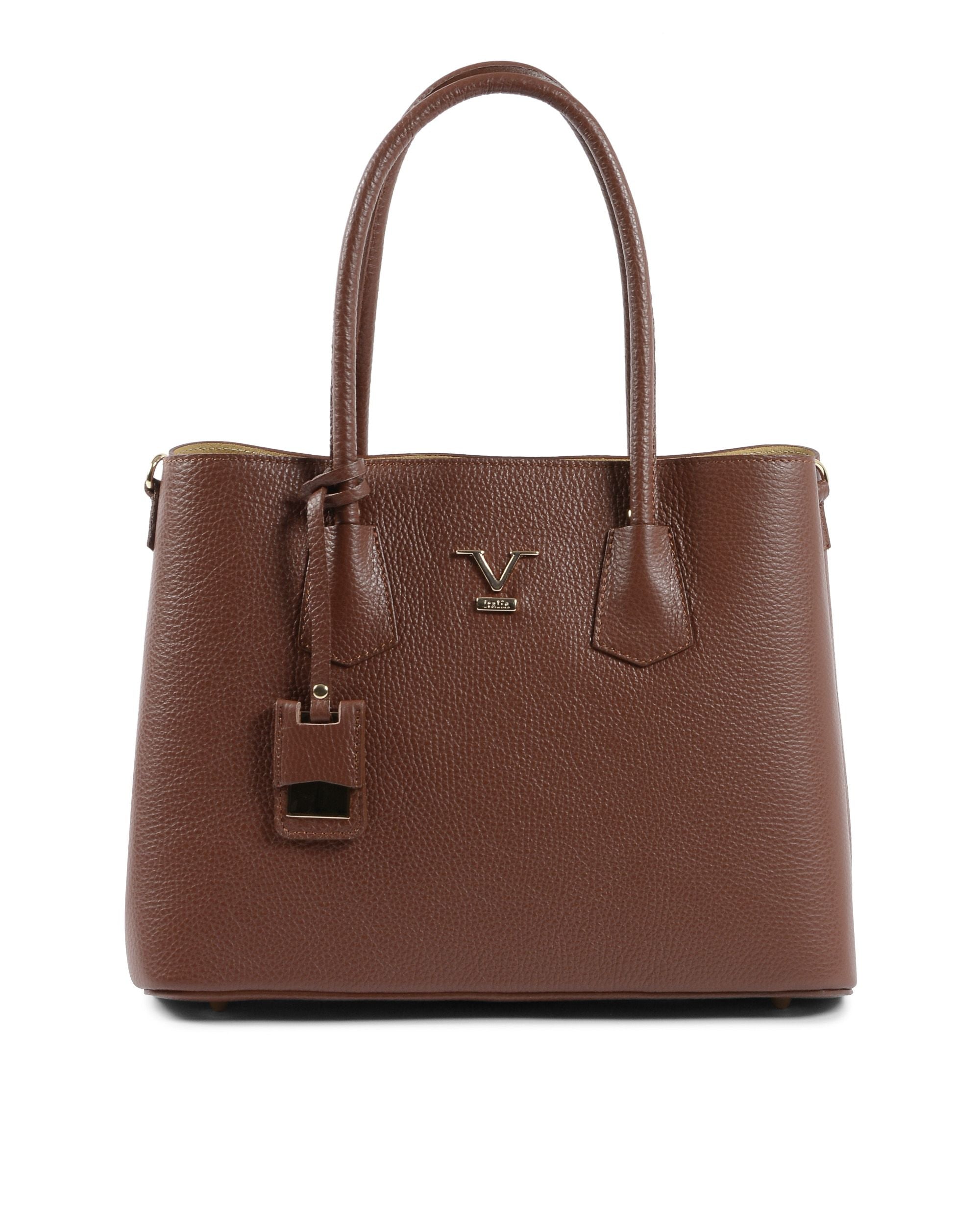 Borsa da donna V Italia Marrone scuro 10510 DOLLARO BRUCIATO