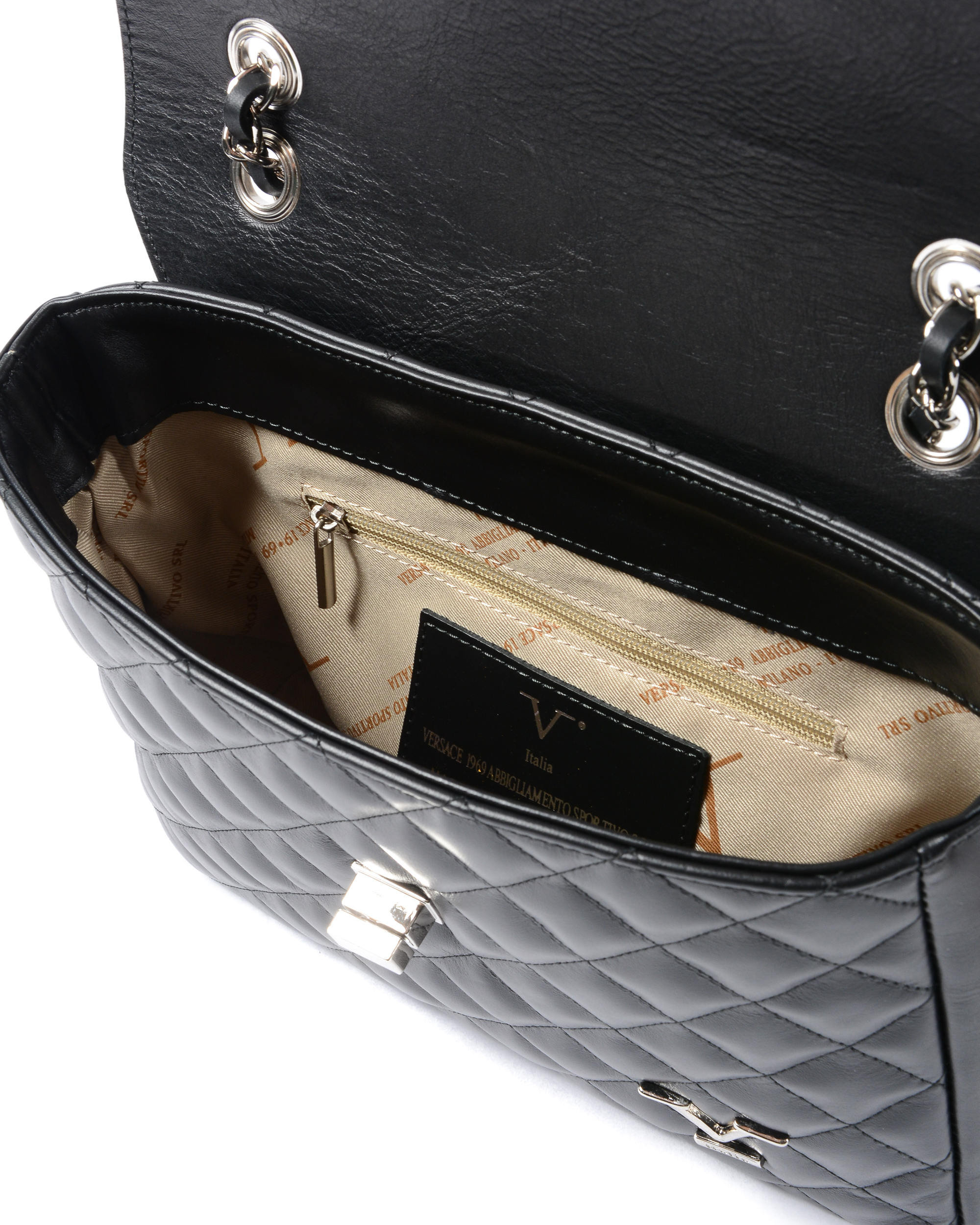 V 1969 Italia Borsa da donna nera BEATRICE