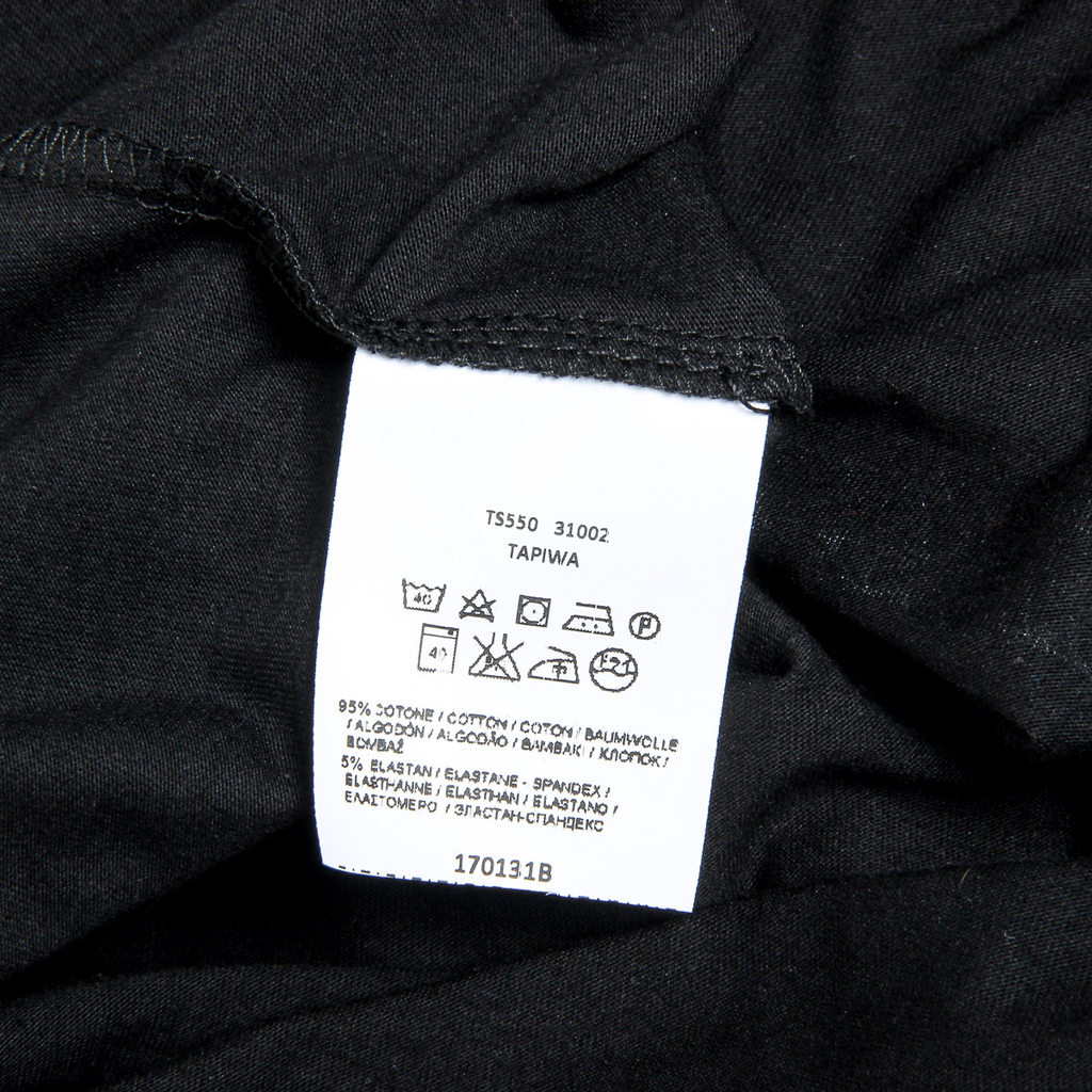 Andrew Charles T-shirt da donna a maniche corte con scollo a V, nera TAPIWA