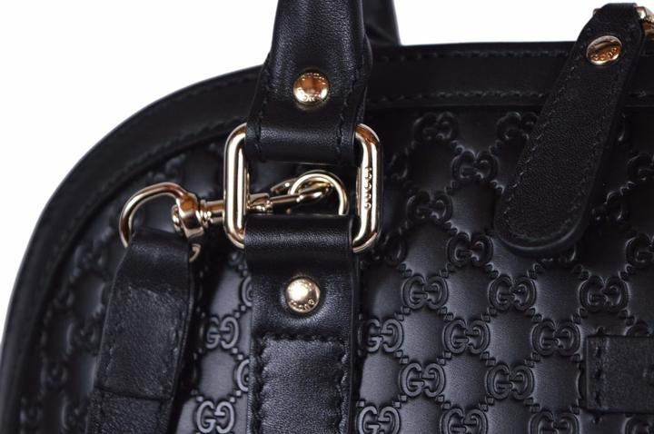 Borsa Gucci Guccissima Dome in pelle nera