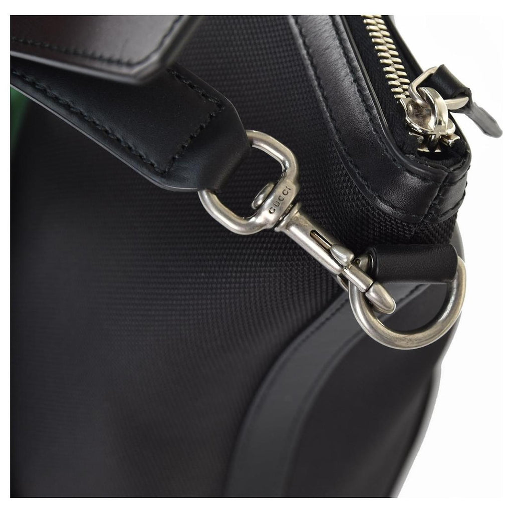 Borsa tote Gucci Web stripe da uomo nera