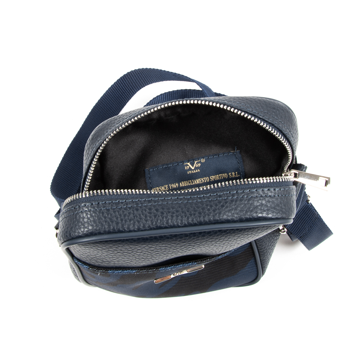 V 1969 Italia Borsa a tracolla da uomo blu MILITARE