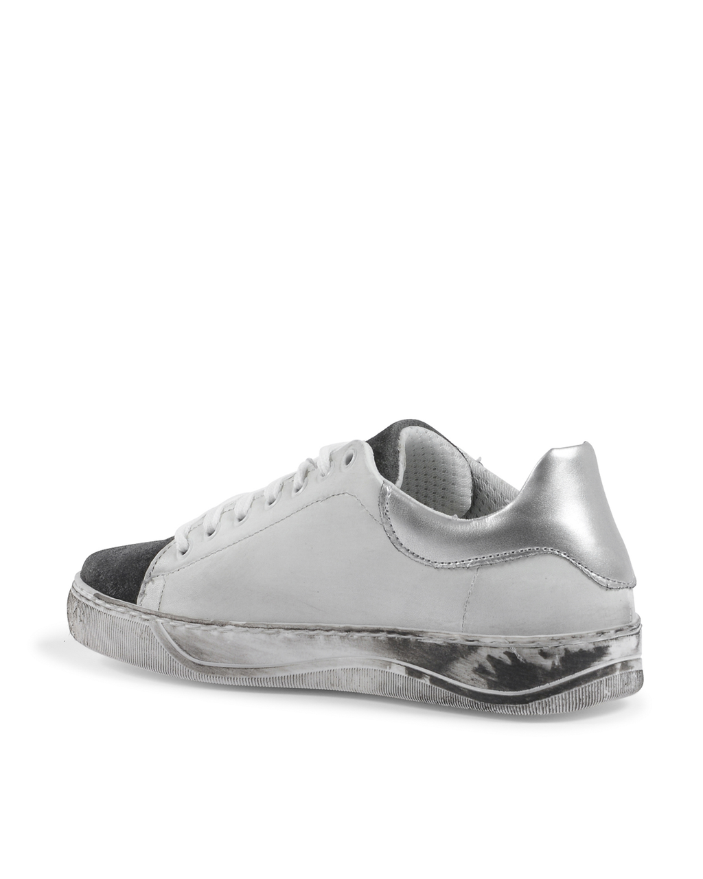 Sneaker Donna 19V69 Italia Bianco Grigio 718-S PELLE BIANCO CAM GRIGIO
