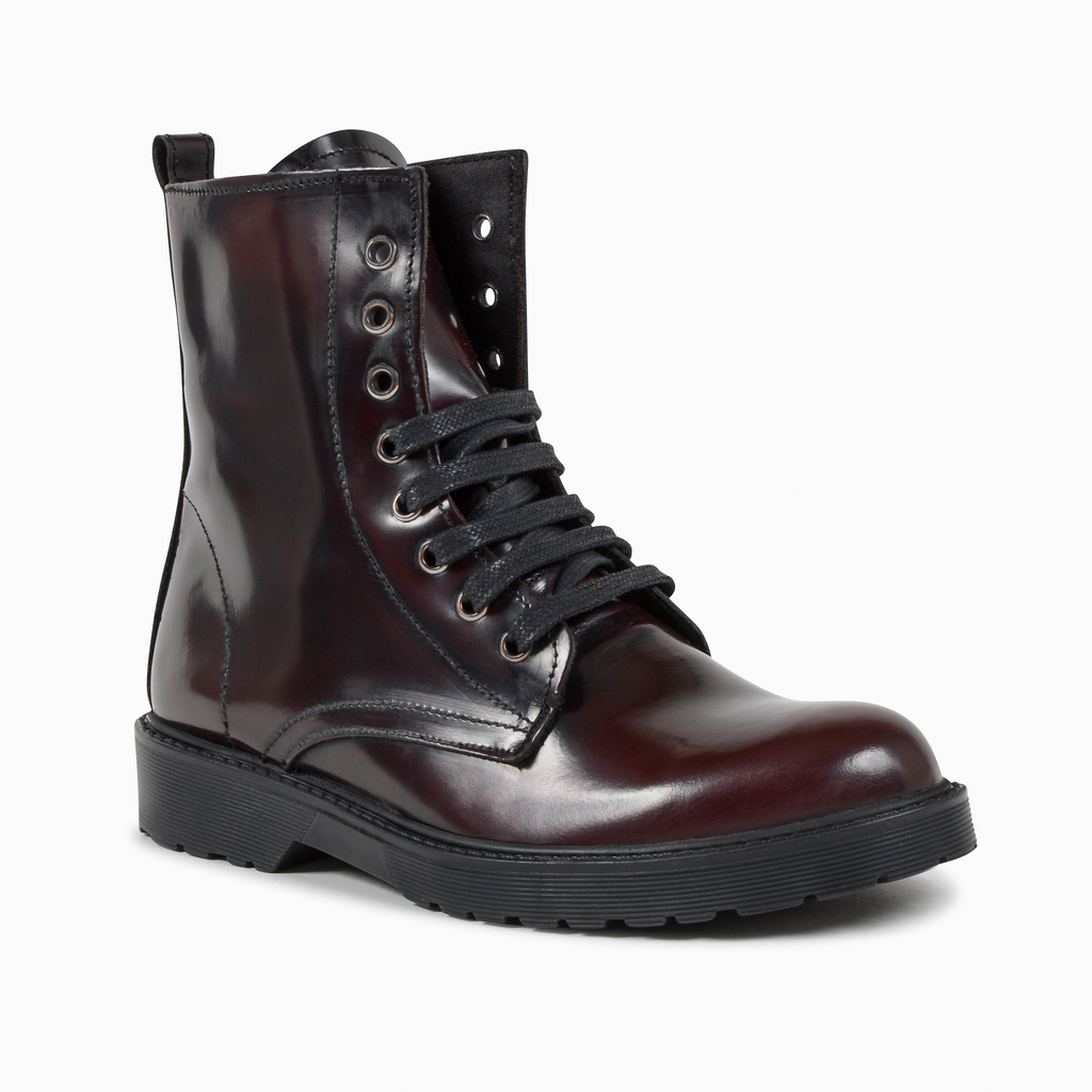 19V69 Italia Womens Ankle Boot Bordeaux 014 ABRASIVATO BORDEAUX