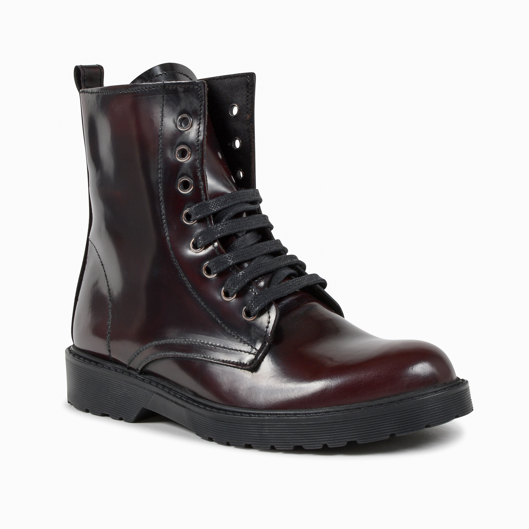 19V69 Italia Womens Ankle Boot Bordeaux 014 ABRASIVATO BORDEAUX