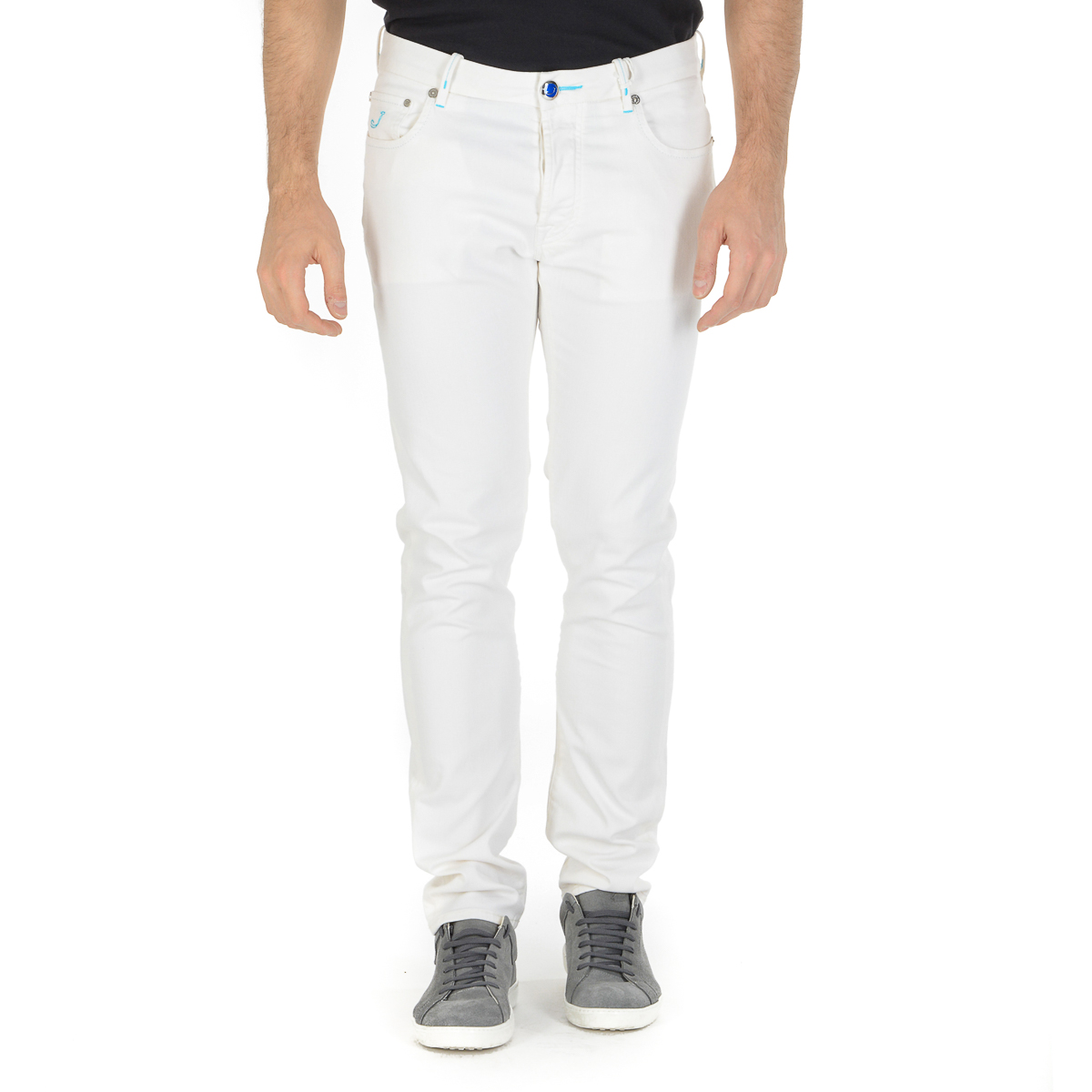Pantaloni da uomo Jacob Cohen J688 bianchi
