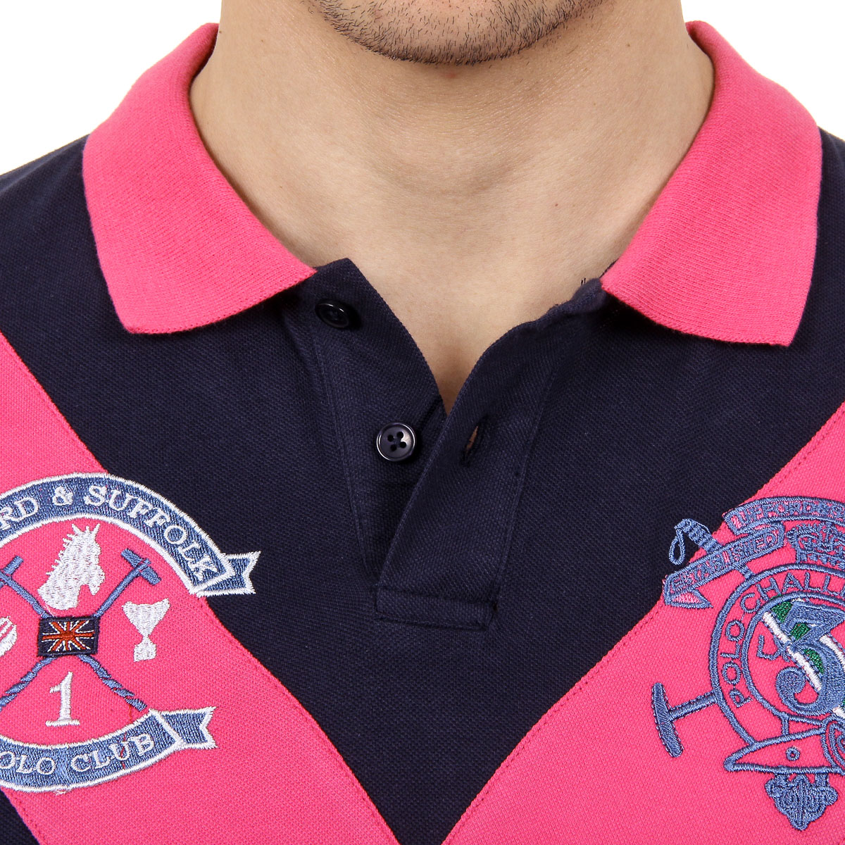 Polo da uomo a maniche corte Ufford & Suffolk Polo Club US003 INDIGO