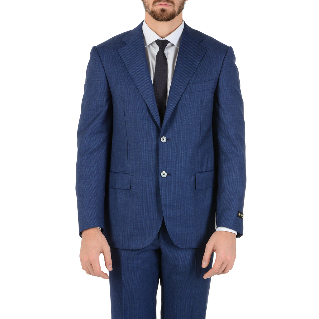 Abito da uomo Corneliani maniche lunghe blu Super 110's