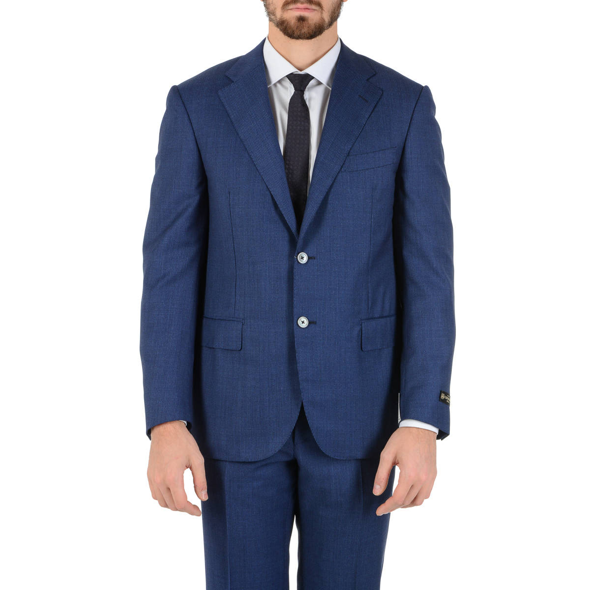 Abito da uomo Corneliani maniche lunghe blu Super 110's